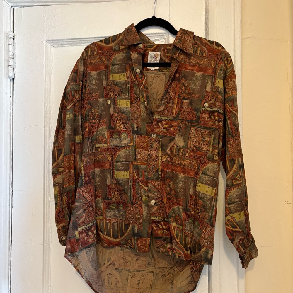 Men's Multicolor Japanese Vintage Patterned Shirt
